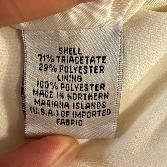 Vintage Talbots Petites Sheath Dress and Blazer Set Cream Size 12 Office Siren - Picture 12 of 12